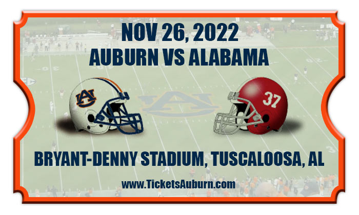 Auburn Tigers Vs Alabama Crimson Tide Football Tickets 112622